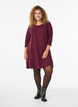 FLASH - Short A-line dress with 3/4 sleeves, Red, Model image number 1
