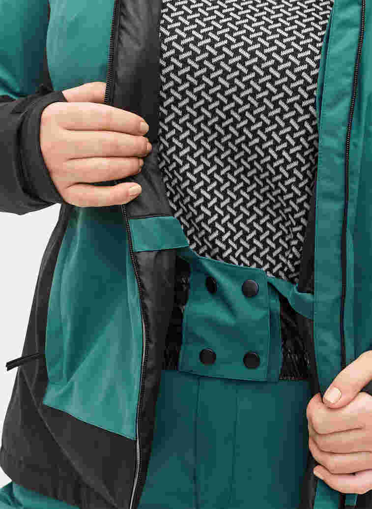 Ski jacket with detachable hood, Mallard Green Comb, Model image number 2