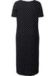 Viscose midi dress with short sleeves, Black Dot, Packshot image number 1
