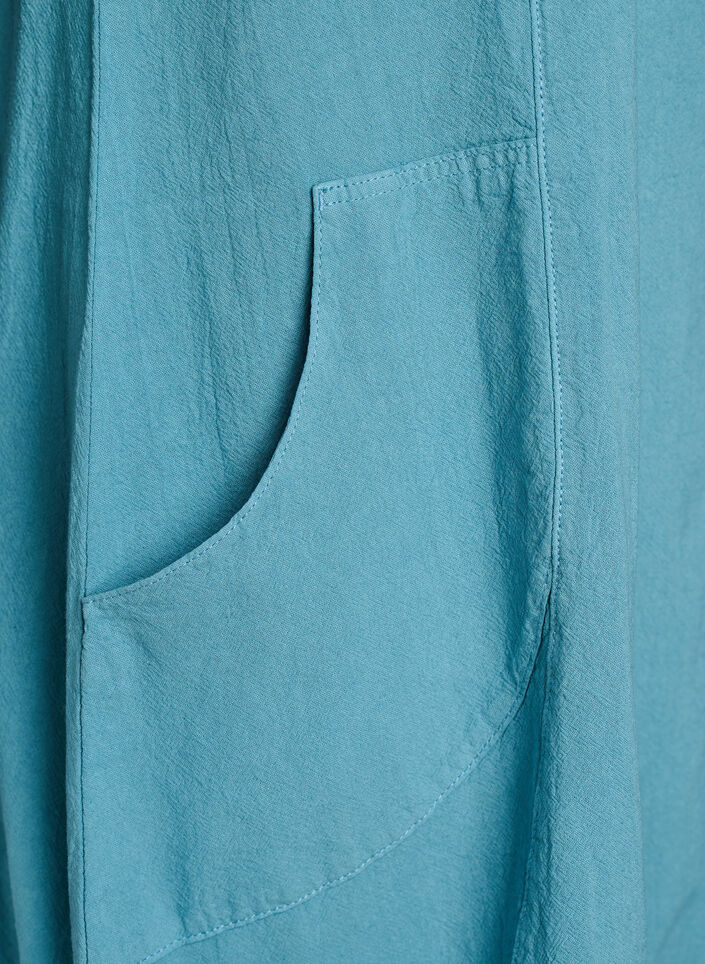 Short-sleeved cotton dress, Light Blue, Packshot image number 3