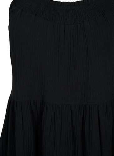 Solid cotton tie-dye dress, Black, Packshot image number 2