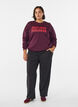 Sweatshirt with text print, Red, Model image number 1