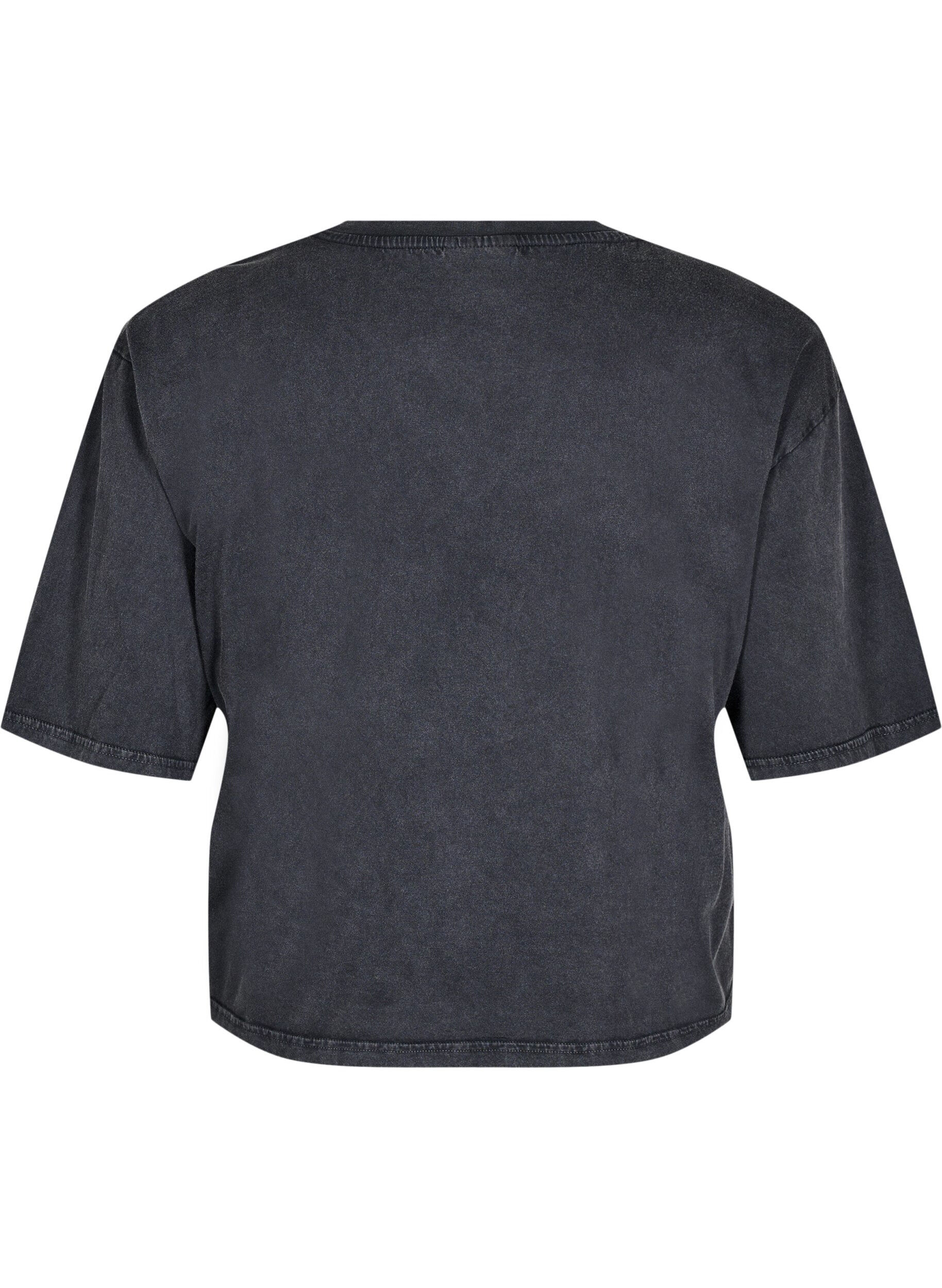 Zizzifashion Boxy T-shirt in organic cotton, Grey, Packshot image number 1