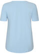 Basic plain cotton t-shirt, Light Blue, Packshot image number 1