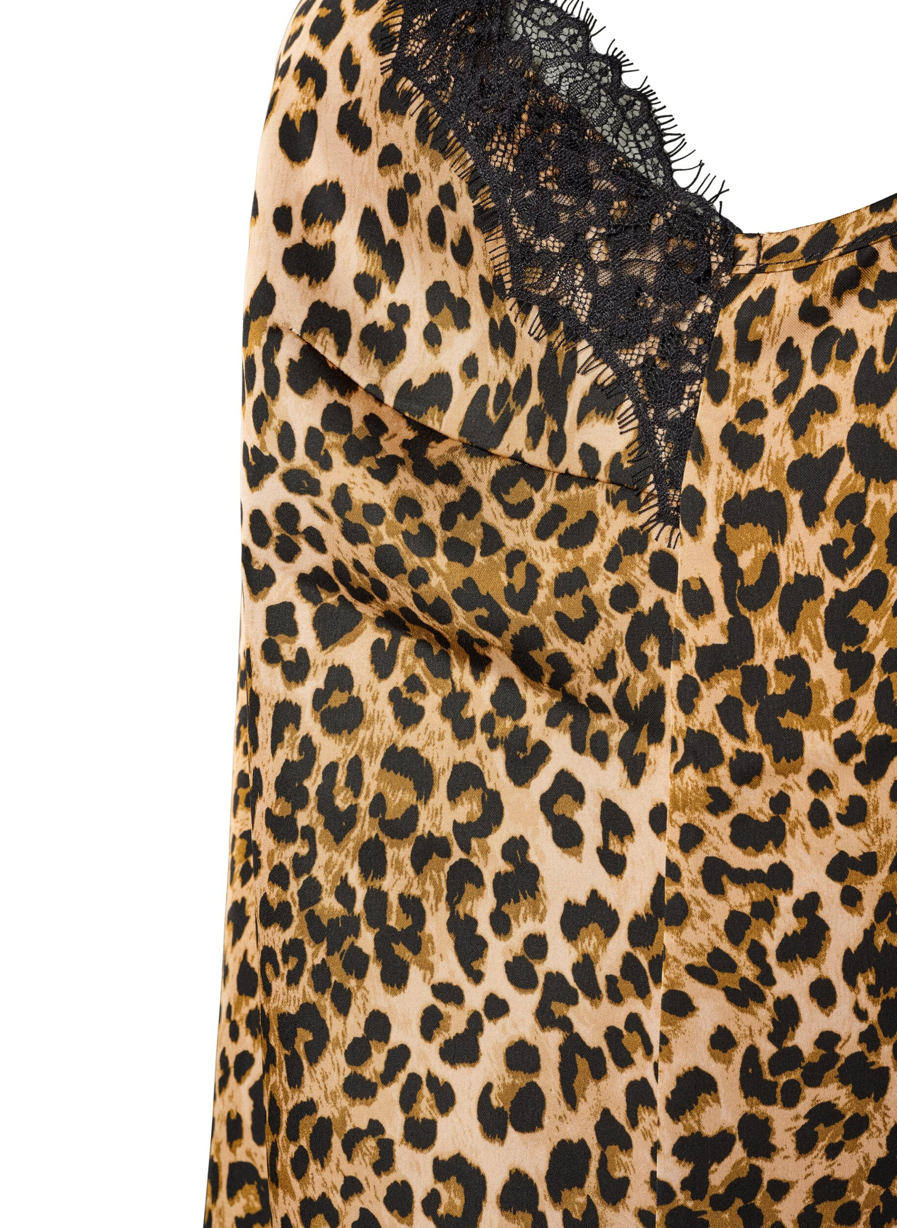 ZizzifashionStrappy top with lace and an asymmetrical hem, Brown, Packshot image number 3