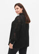 Jacquard shirt with pearl buttons, Black, Model image number 1