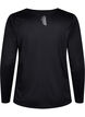 Long-sleeved training shirt with reflective print, Black, Packshot image number 1