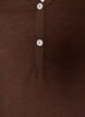 T-shirt with button detail, Brown, Packshot image number 2