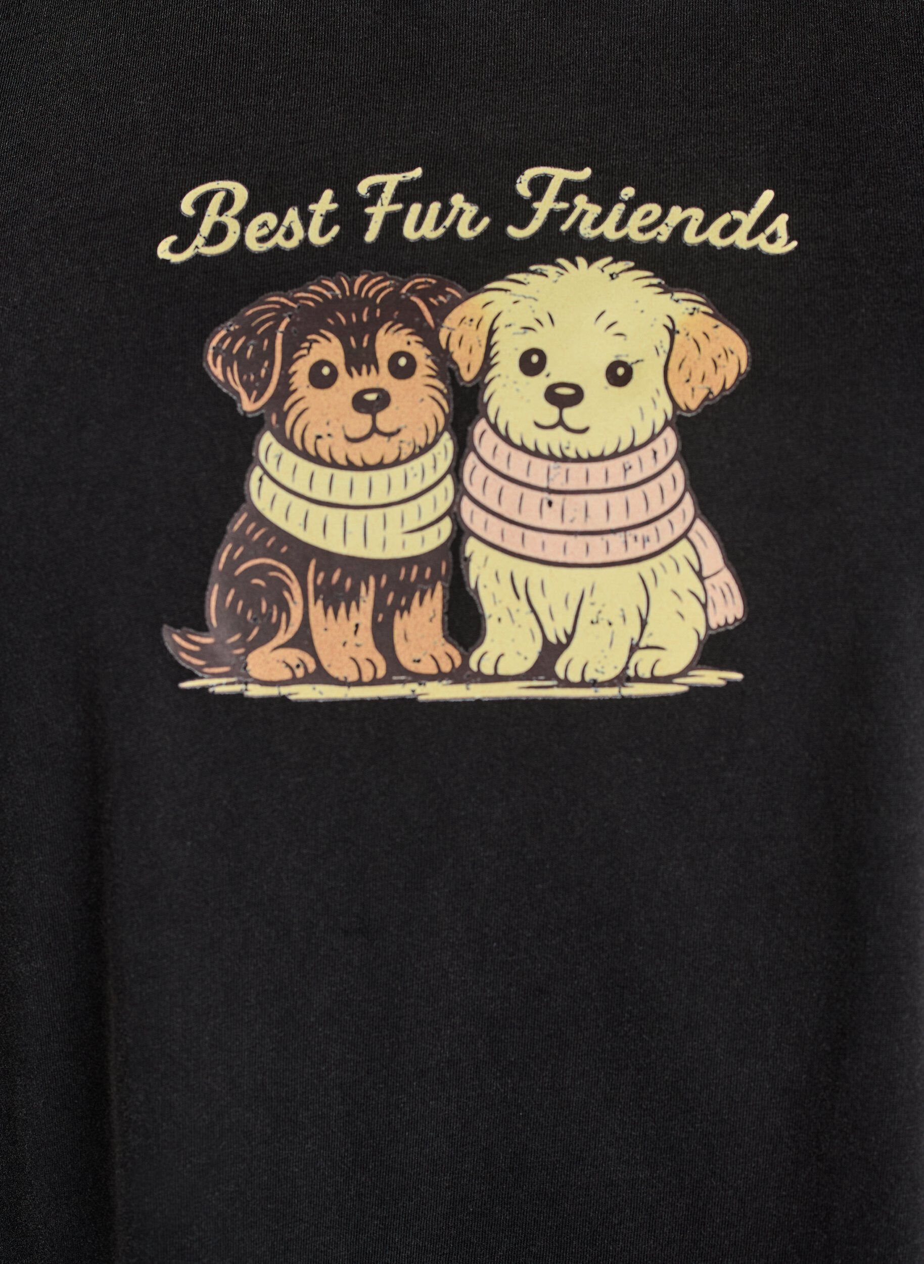 ZizzifashionT-shirt with dog print and washed look, Dark Grey, Packshot image number 2