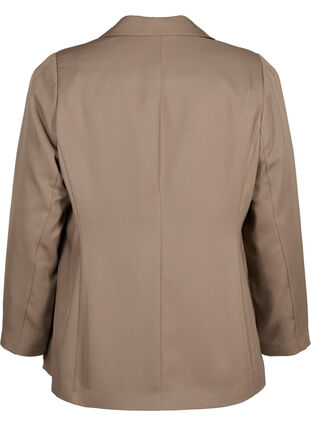 FLASH - Simple blazer with button, Walnut, Packshot image number 1