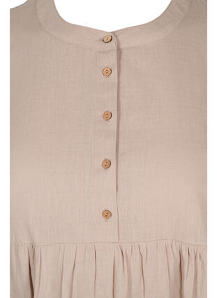 Short-sleeved tunic with buttons, Simply Taupe, Packshot image number 2