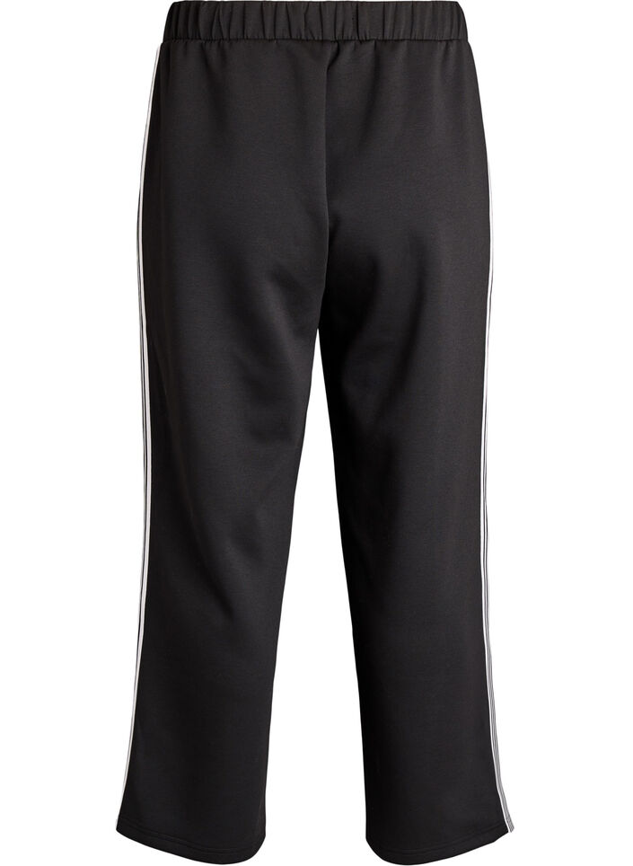 Trousers with side stripes, Black, Packshot image number 1