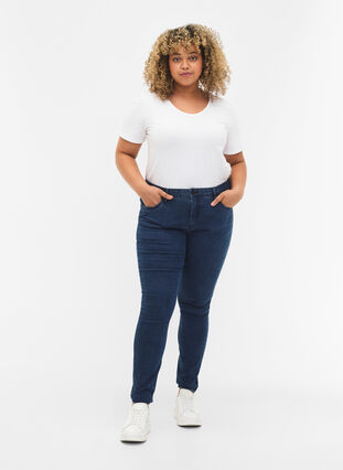High waist super slim Amy jeans, Dark blue, Model image number 0
