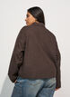 Short jacket with shirt collar and zip, Brown, Model image number 2