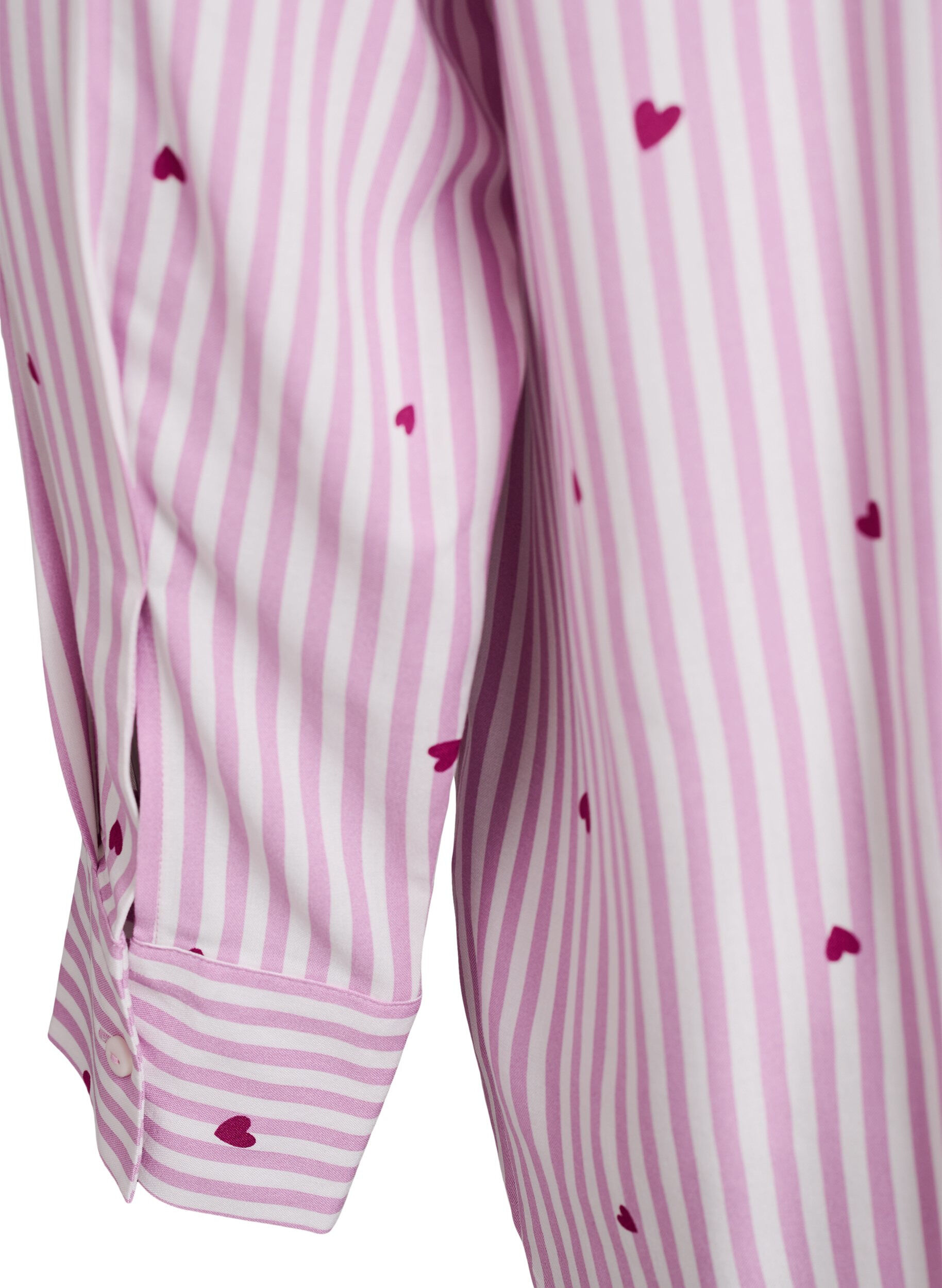 ZizzifashionNightshirt with stripes and hearts, Rose, Packshot image number 3