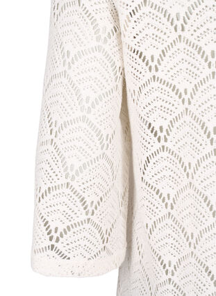 Crochet blouse with 3/4 sleeves, Sandshell, Packshot image number 3