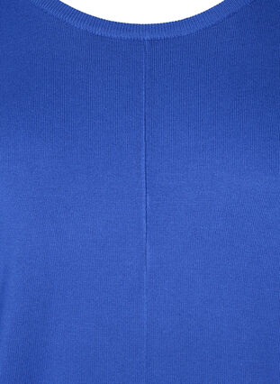 Knitted jumper with round neckline, Dazzling Blue, Packshot image number 2
