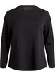 Jersey blouse with round neck, Black, Packshot image number 0
