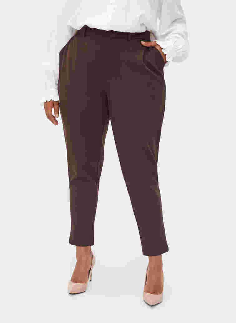 Cropped trousers with pockets, Coffee Bean, Model image number 3