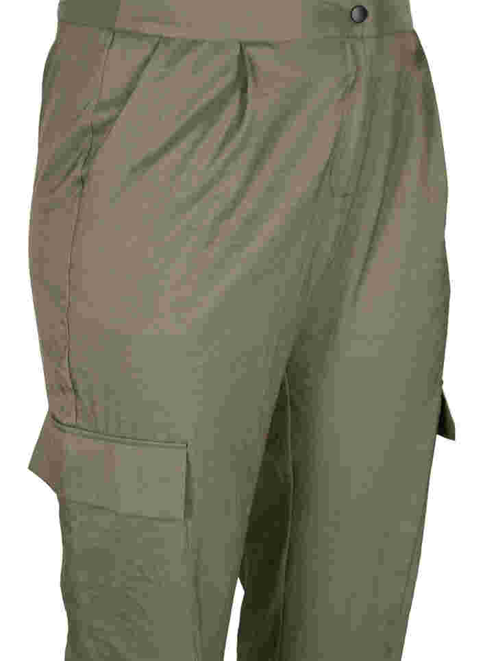 Cargo trousers with pockets, Dusty Olive, Packshot image number 2