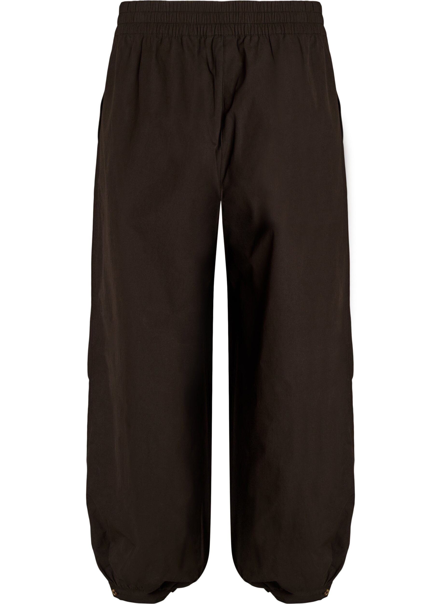 Zizzifashion High-waisted cotton balloon trousers, Brown, Packshot image number 1