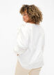 Blouse with ruffles and lace trim, White, Model image number 2