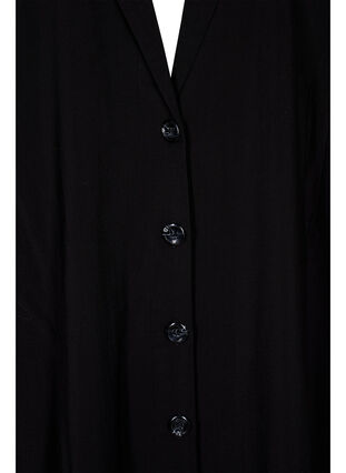Long short-sleeved viscose shirt, Black, Packshot image number 2
