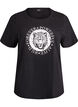 T-shirt with motif., Black, Packshot image number 0