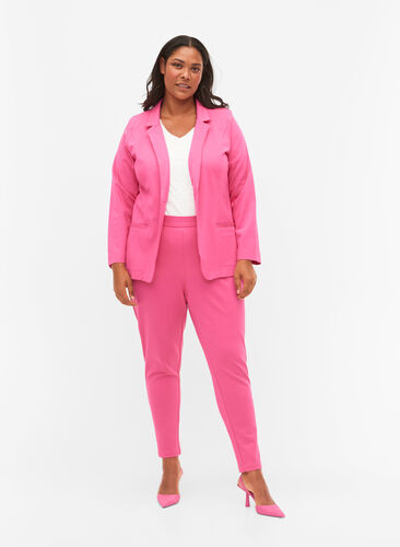 Cropped trousers with pockets, Shocking Pink, Model image number 0