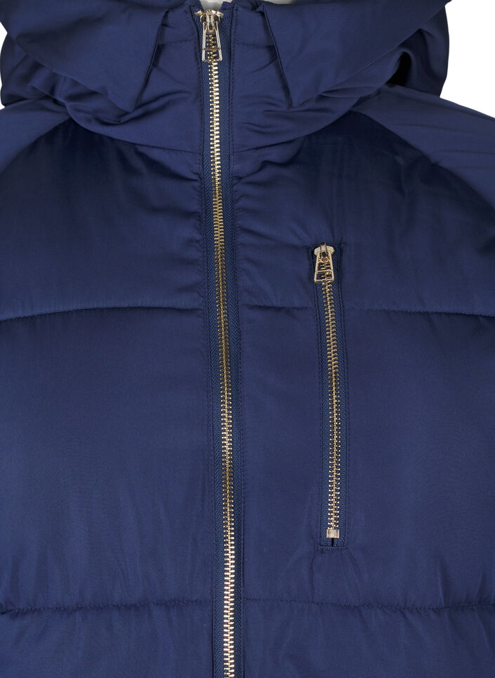 Puffer coat with hood, Blue, Packshot image number 2