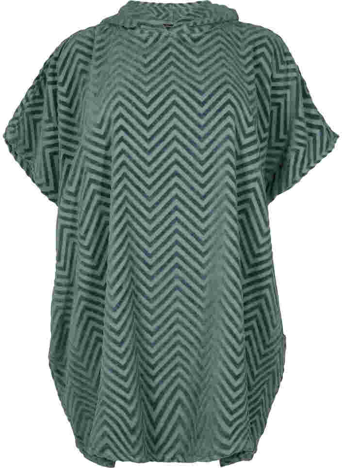 Beach poncho in cotton, Balsam Green, Packshot image number 0