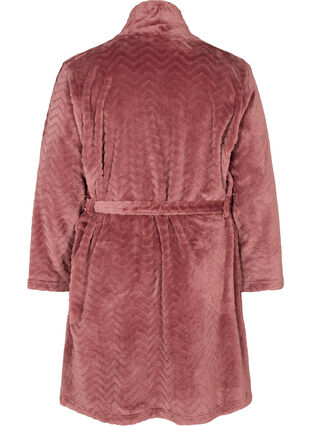 Short patterned dressing gown with pockets, Ash Rose, Packshot image number 1