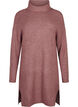 FLASH - Knitted dress with turtleneck, Red, Packshot image number 0