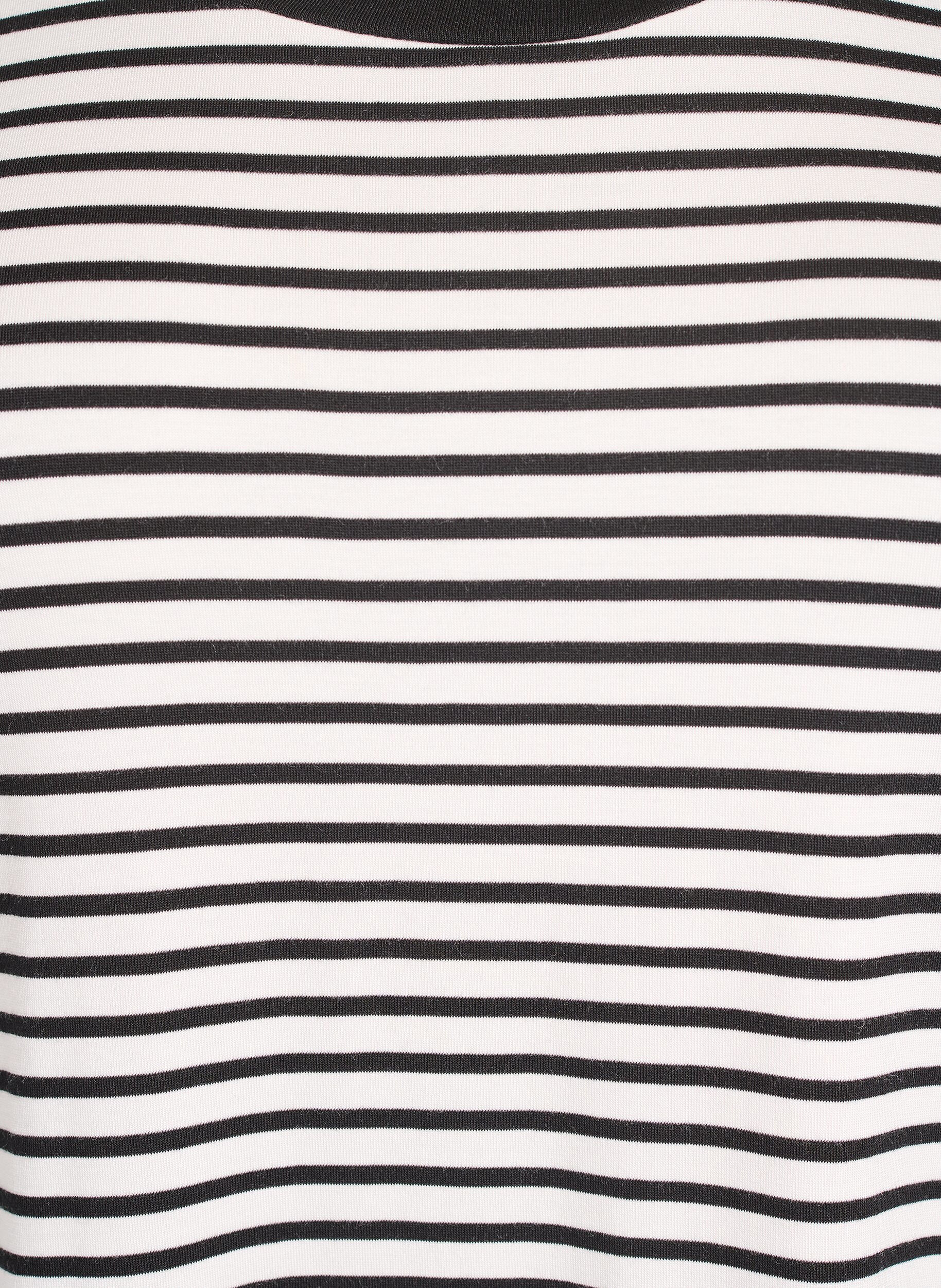 Zizzifashion T-shirt with TENCEL&trade; Lyocell and stripes, White, Packshot image number 2