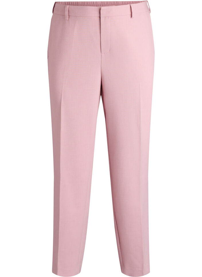 Tailored trousers with a high waist and straight fit, Rose, Packshot image number 0