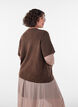 Knit cardigan with short sleeves, Brown, Model image number 2