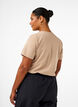 Basic cotton T-shirt with round neck, Beige, Model image number 2