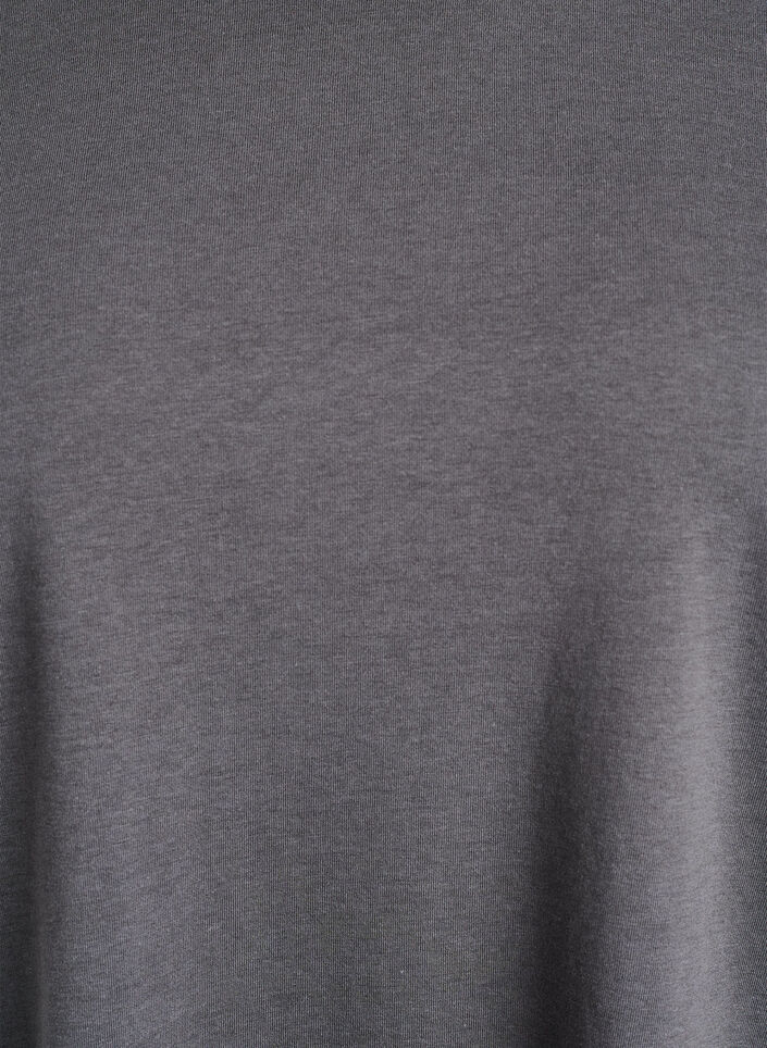Short-sleeved cotton blend t-shirt, Dark Grey, Packshot image number 2