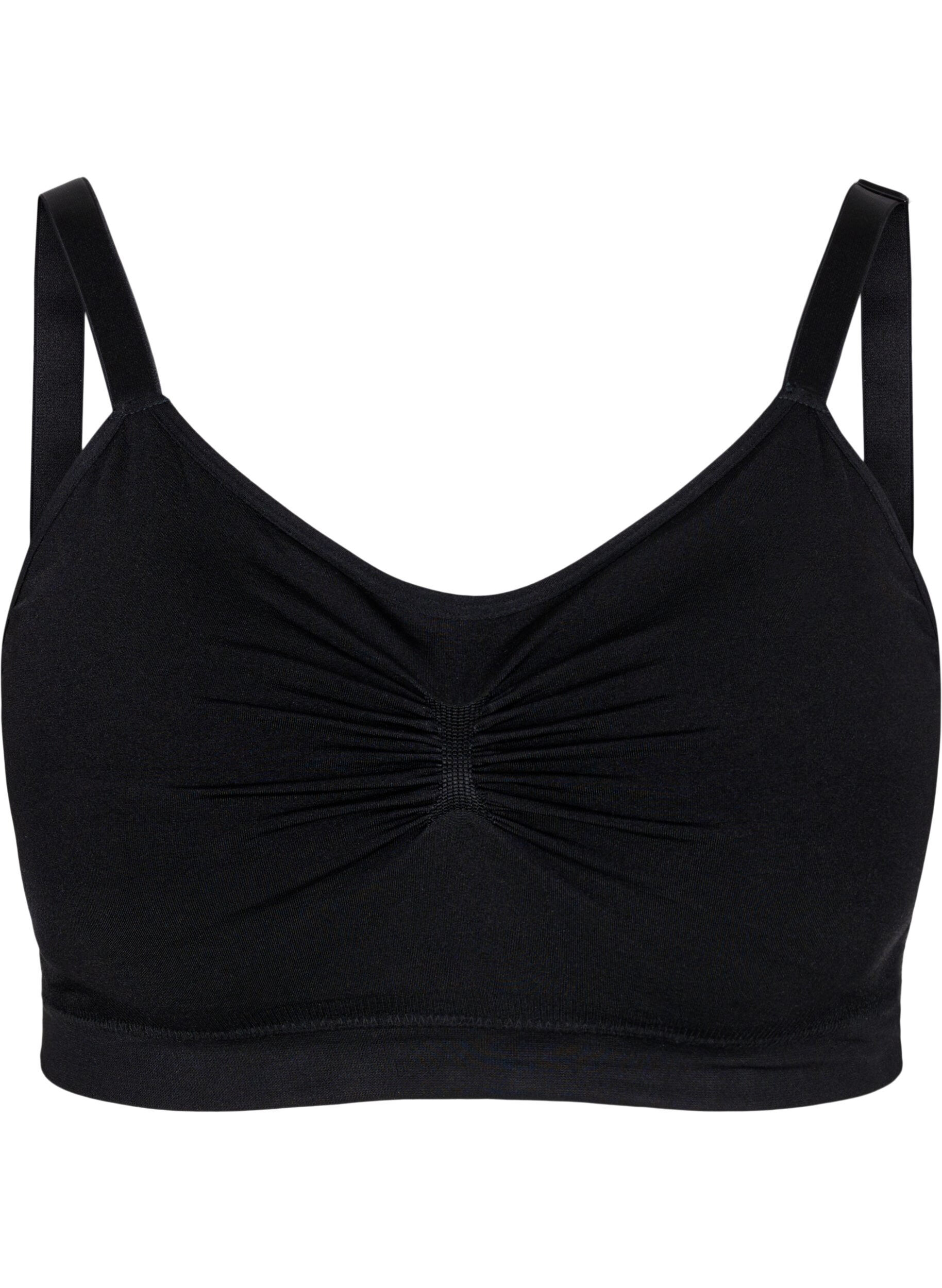 Zizzifashion Seamless bra with lining, Black, Packshot image number 0