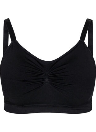 Seamless bra with lining, Black, Packshot image number 0
