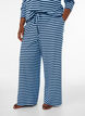 Striped pyjama bottoms with a high waist and wide legs, Blue, Model image number 2