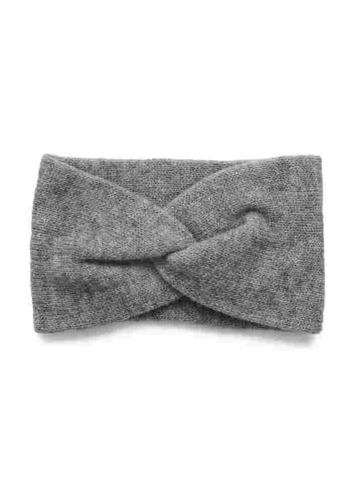 Knitted headband, Medium Grey Melange, Packshot image number 0
