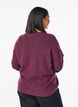 Loose knit sweater with prominent seams, Dark Bordeaux, Model image number 2