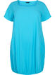Short-sleeved cotton dress, Blue, Packshot image number 0