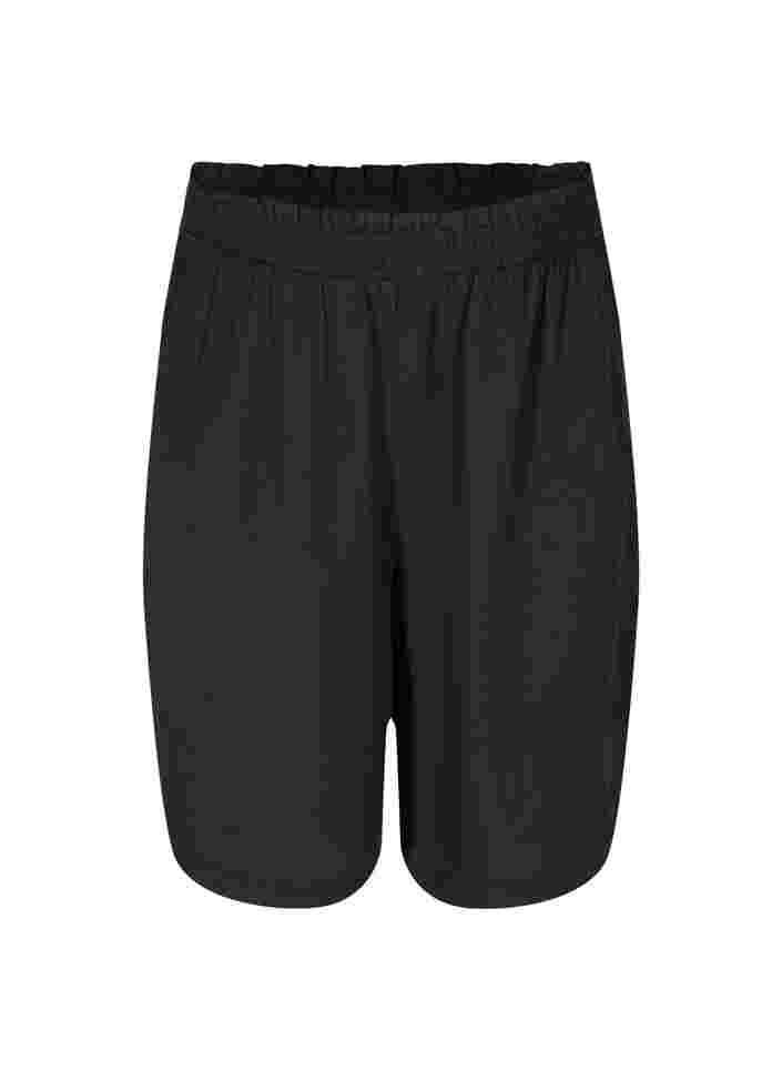 Loose Bermuda shorts with smock, Black, Packshot image number 0