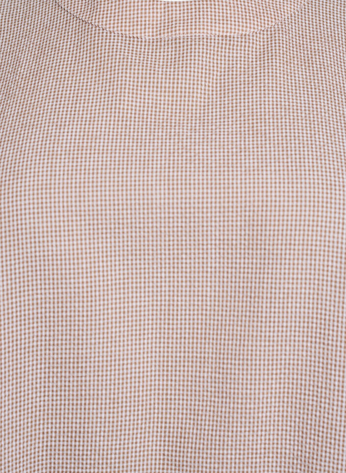 Tunic with A-line shape and short balloon sleeves, Beige, Packshot image number 2