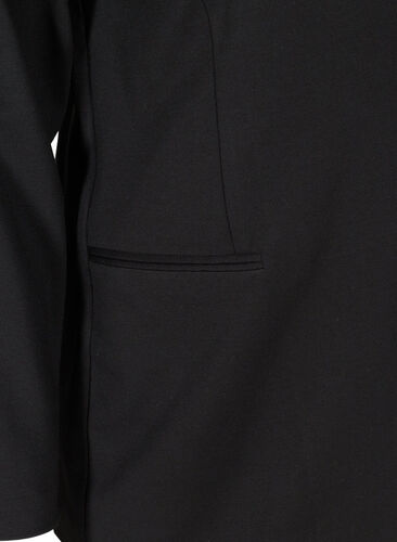 Simple blazer with button, Black, Packshot image number 3