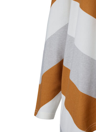 Patterned blouse with long sleeves, Beige Zig Zag, Packshot image number 3
