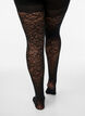 70 denier push-up tights with rose pattern, Black, Packshot image number 2