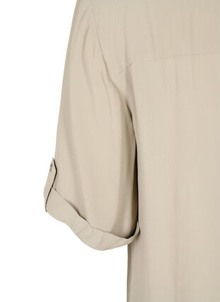 Short-sleeved viscose tunic, Laurel Oak, Packshot image number 3